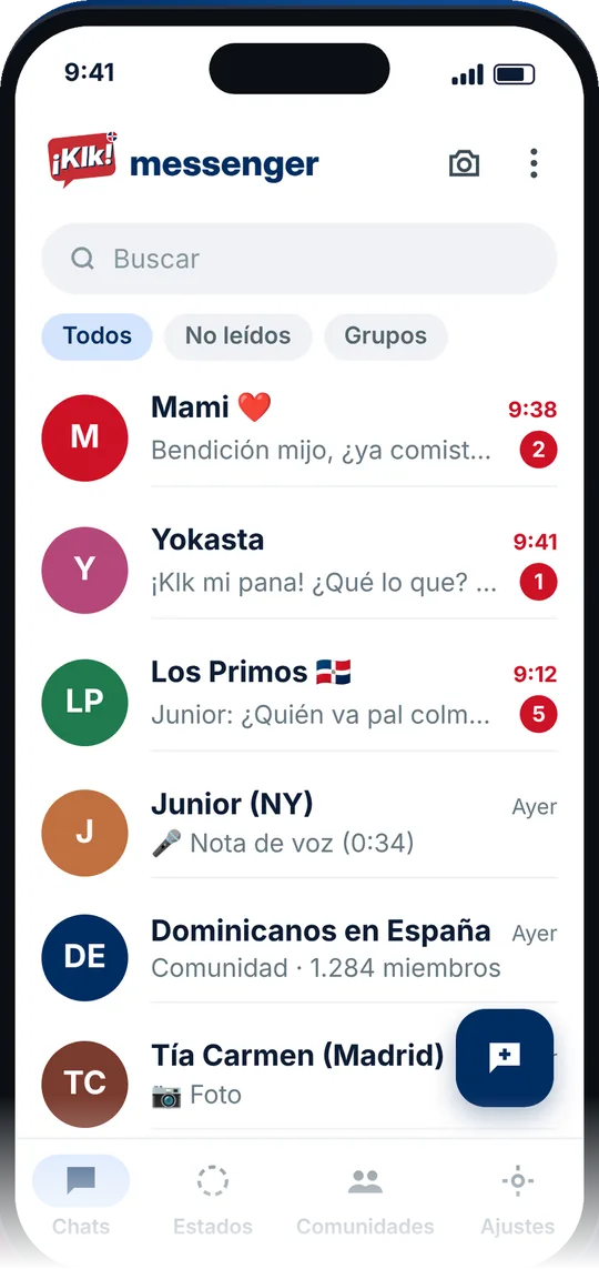 Lista de chats de KLK